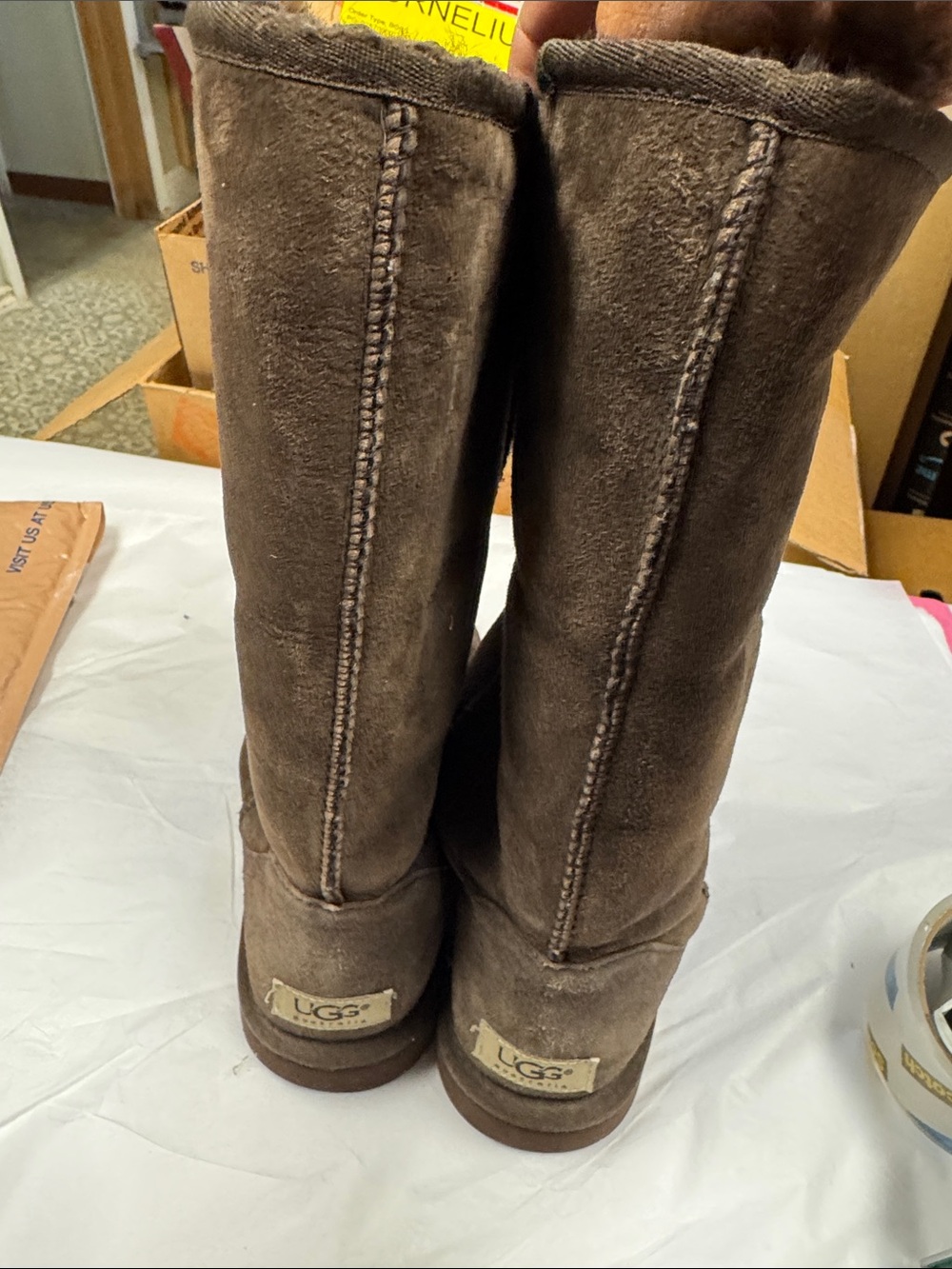 UGG Tall Suede Boots in Chocolate - Picture 1 of 4